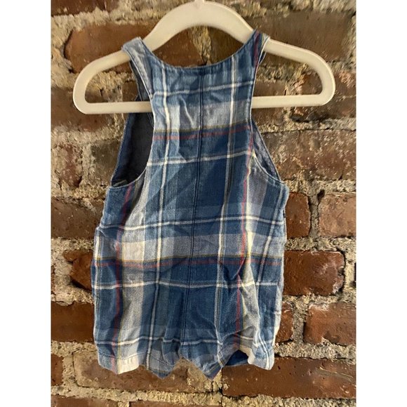 Next Blue Plaid Overalls 3-6m - Picture 8 of 8